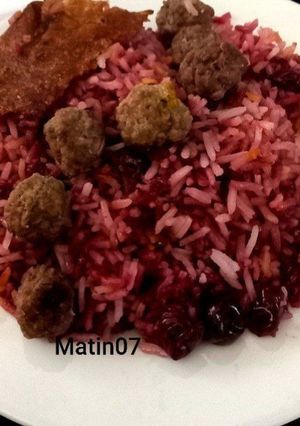 عکسی از دستور آلبالو پلو
