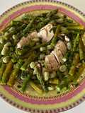 😋 Salade de poulet aux fèves et aux asperges