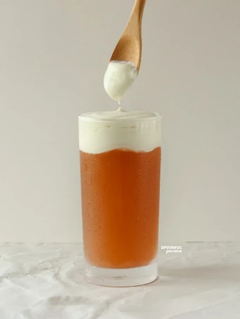 Recipe Cheese Tea [Salted Cream Cheese Topping] the Delicious Can spoil the tongue