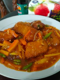 Foto resep Nugget ayam asam manis