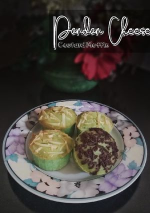 Foto resep Pandan Cheese Custard Muffin