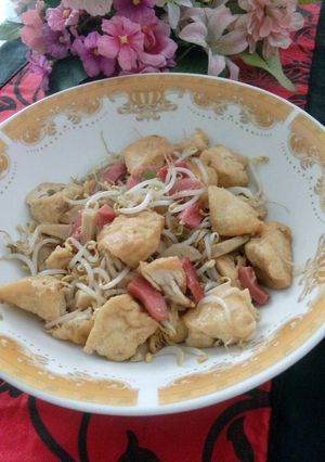 Foto resep Sarapan simpel tahu sosis bakso kecambah semua bisa