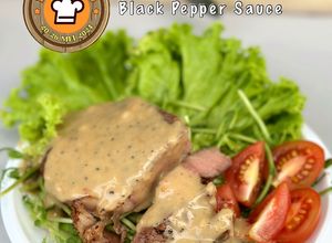 Gambar Striploin Beef Steak dengan Black Pepper Sauce