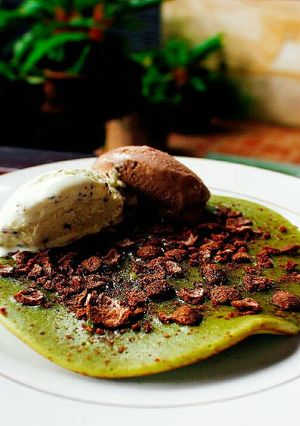 Foto resep Pancake Greentea Ice Cream Float
