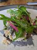 Crab + asparagus salad (on toast)