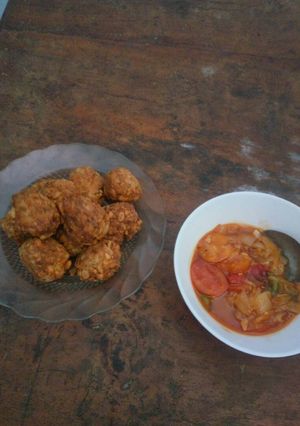 Foto resep Bola-bola tempe plus saus sambal manis