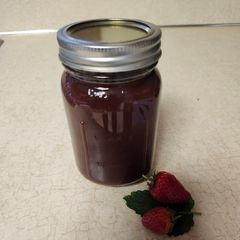 Brad's strawberry/blueberry balsamic barbecue sauce A picture of Brad's strawberry/blueberry balsamic barbecue sauce.
