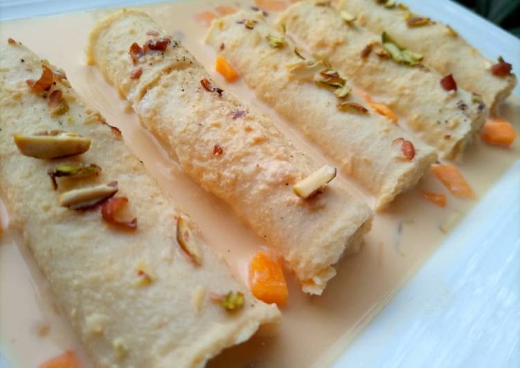 Recipe of Homemade Mango malai roll