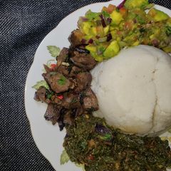 A picture of Dry fry Maini.