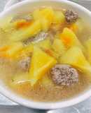 Canh đu đủ thịt băm