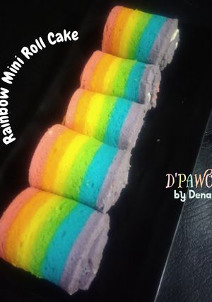 Foto resep Rainbow Mini Roll Cake / Roti Gulung Mini Pelangi