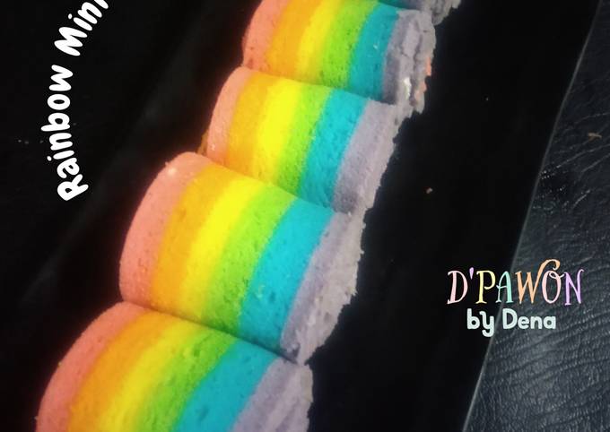 Rainbow Mini Roll Cake / Roti Gulung Mini Pelangi