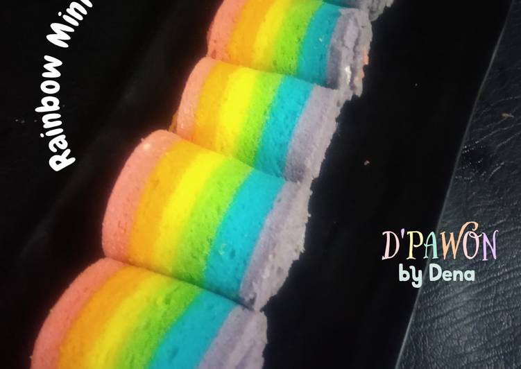 Resep Rainbow Mini Roll Cake / Roti Gulung Mini Pelangi Anti Gagal