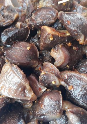 A picture of Fried Peppered gizzard.