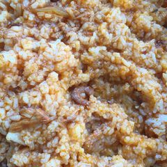 A picture of Jollof native  rice.