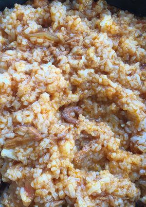 A picture of Jollof native  rice.