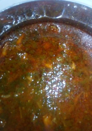 A picture of Vegetable soup.