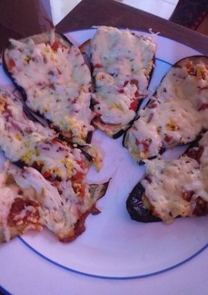 Una foto de Pizza de berenjena