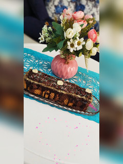 عکسی از دستور کیک یخچالی بیسکوئیتی🥧