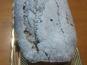 Una foto de queque de cacao dulce
