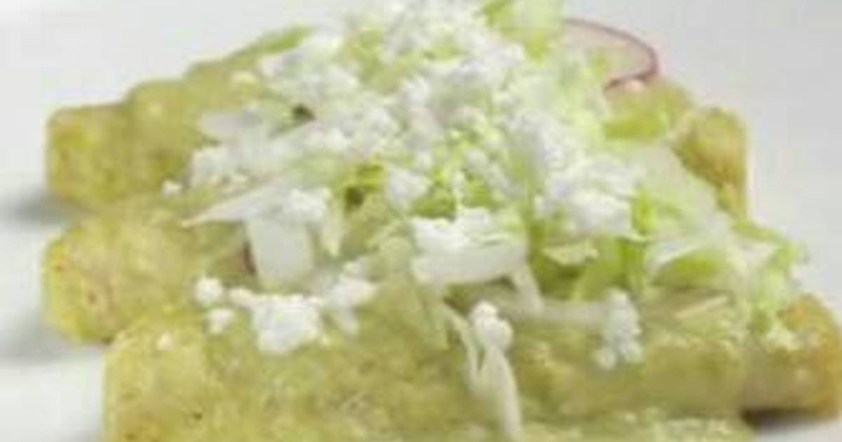 Enchiladas verdes de papa Receta de Pamela Salvador- Cookpad