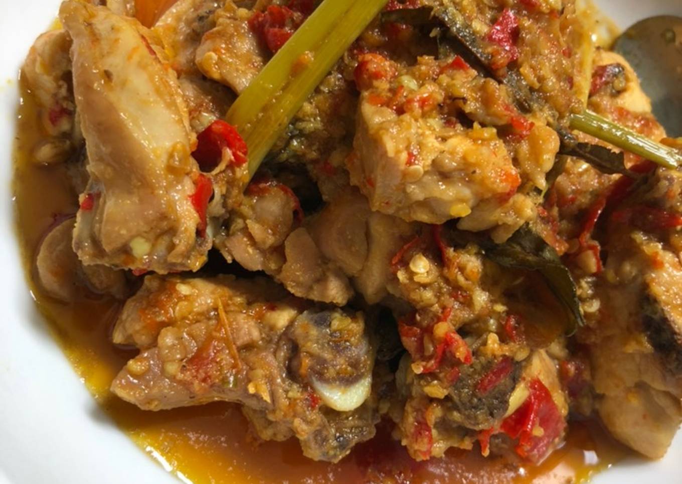 Ayam balado lombok kasar