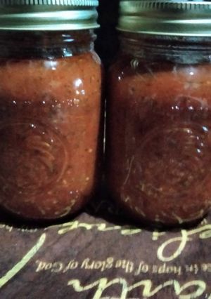 A picture of Arrabiata Sauce/Pizza sauce(canning 9 pint recipe).
