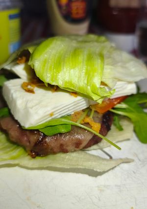 Una foto de The Green bread and burger veal