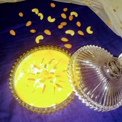 A picture of Kesariya dry fruits milk.