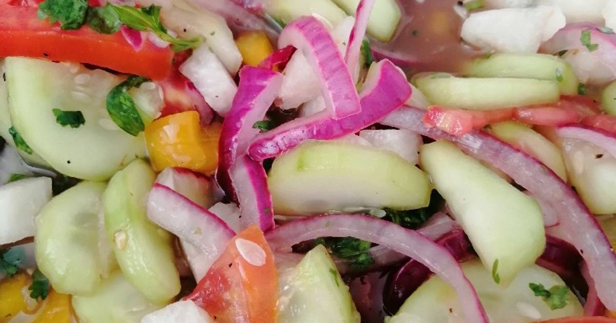 Ceviche de jícama y pepino Receta de el refugio del sazon Cookpad