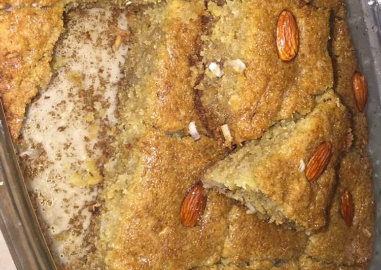 Recipe of Basbousa (semolina cake)