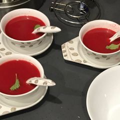 A picture of Tomato Mint Shorba.
