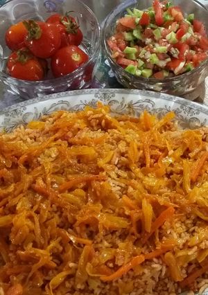 عکسی از دستور دمپختک کلم و هویج با عطر سیر