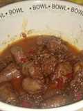 Chipolatas in Red Win Sauce
