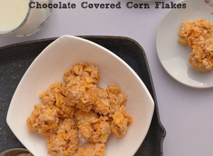 A picture of Chocolate Corn Flakes Recipe | No Bake Cooking With Kids.