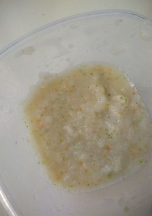 Foto resep MPASI 6 bulan : bubur gindara brokoli wortel