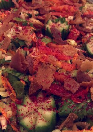 صورة لوصفة سلطة فتوش بالزبادي 🤤