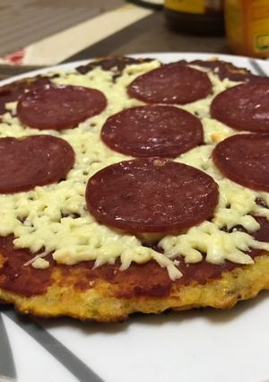 Una foto de Pizza de plátano macho