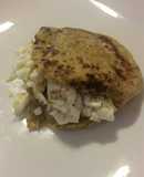 Arepa de plátano maduro con harina de avena y linaza