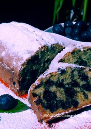 Una foto de Pastel de arándanos