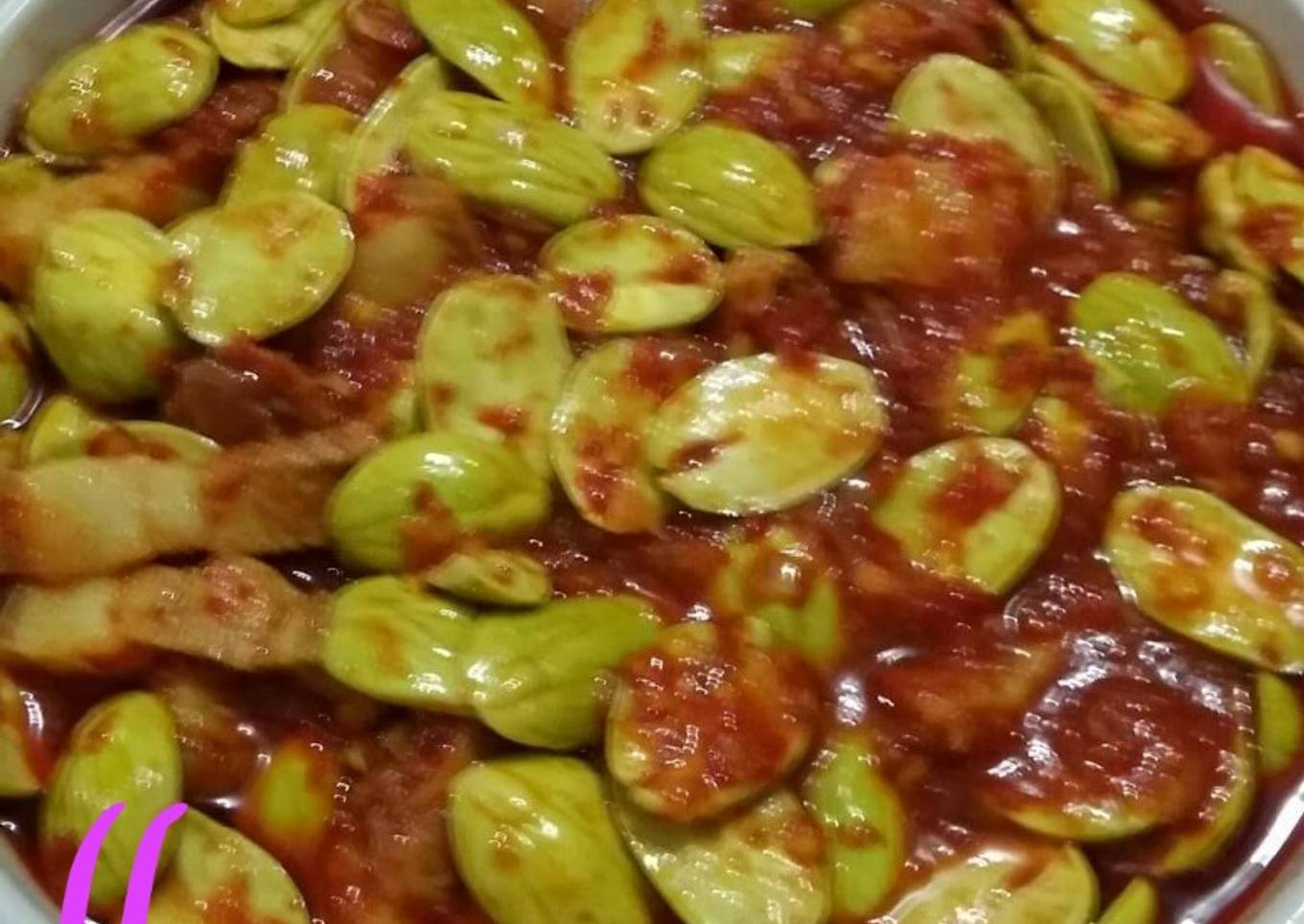 Sambal pete sam can bak/ sambal pete sacang bak/ sambal sam chia