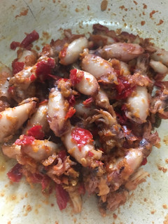 Foto resep Cumi asin balado bumbu simple