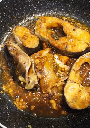Hình của món Cá Basa kho (bữa ăn gia đình).