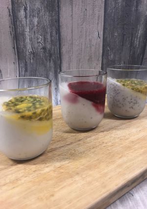 Une photo de Panna cotta vegan