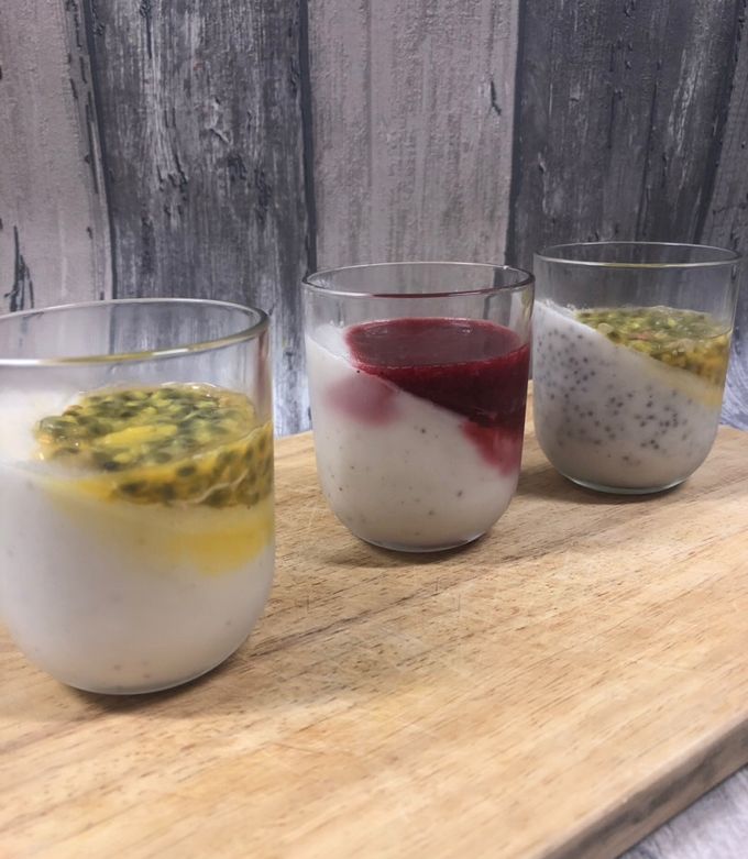 Une photo de Panna cotta vegan