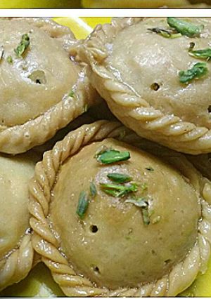 A picture of Chandrakala Sweet Recipe.
