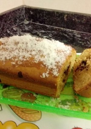 Una foto de Budín con chips de chocolate, harina y azucar integral