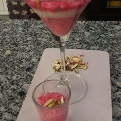 A picture of Layered sago kheer for the fast.