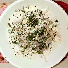 A picture of Onion Mint Raita.