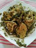 Tortelloni verdi ripieni di zucca e amaretti alle cime di rapa